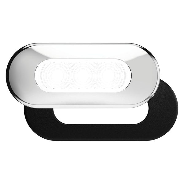 10-30V White LED Clearance Light Chrome & Black Trim