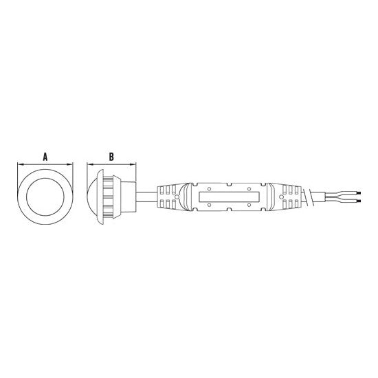 10-30V BR11R Red LED Clearance Light Round