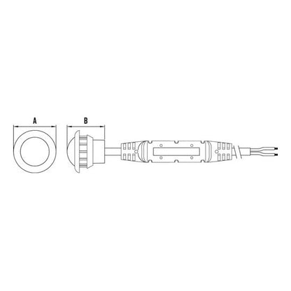 10-30V BR11R Red LED Clearance Light Round