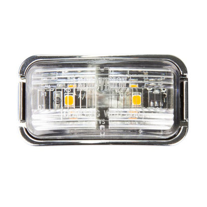 10-30V BR7A Amber Chrome Clearance Lamp | Rectangle LED Marker