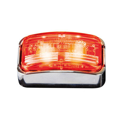 10-30V BR7R Red Chrome Clearance Lamp | Rectangle LED Marker