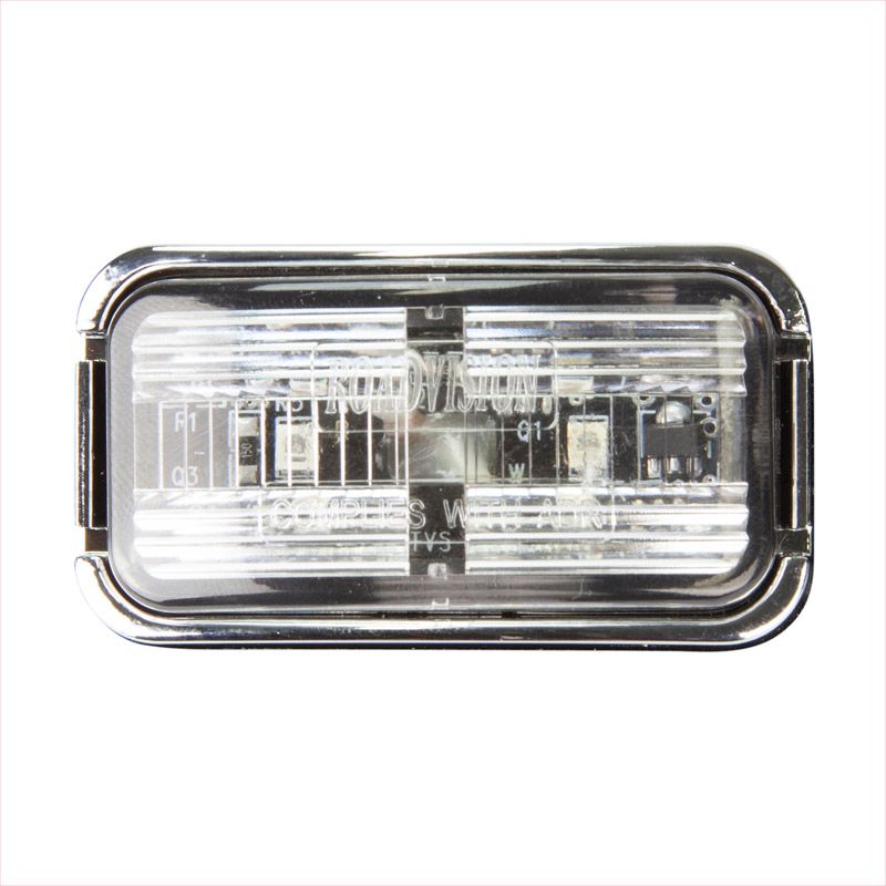 10-30V BR7R Red Chrome Clearance Lamp | Rectangle LED Marker