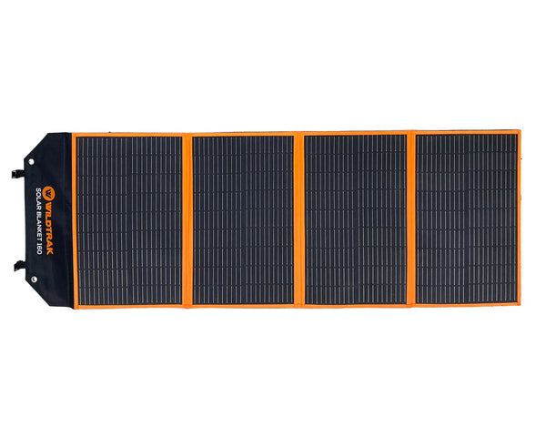 160W Folding Solar Blanket (A-Grade with ETFE Coating, Built in Stand, IP65 Waterproof & Carry Bag)