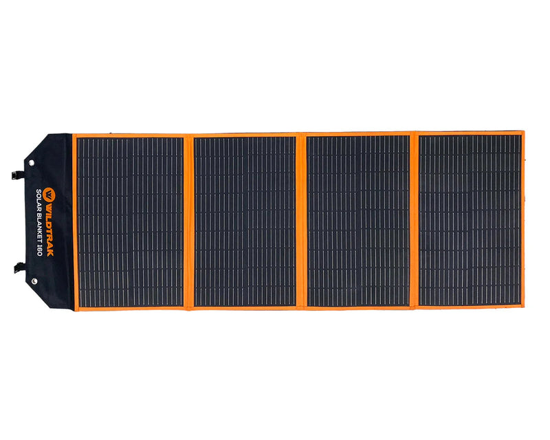 160W Folding Solar Blanket (A-Grade with ETFE Coating, Built in Stand, IP65 Waterproof & Carry Bag)