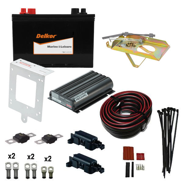 LANDCRUISER 80 DIESEL (1990-1998) REDARC UNDER BONNET DUAL BATTERY COMPLETE PACKAGE