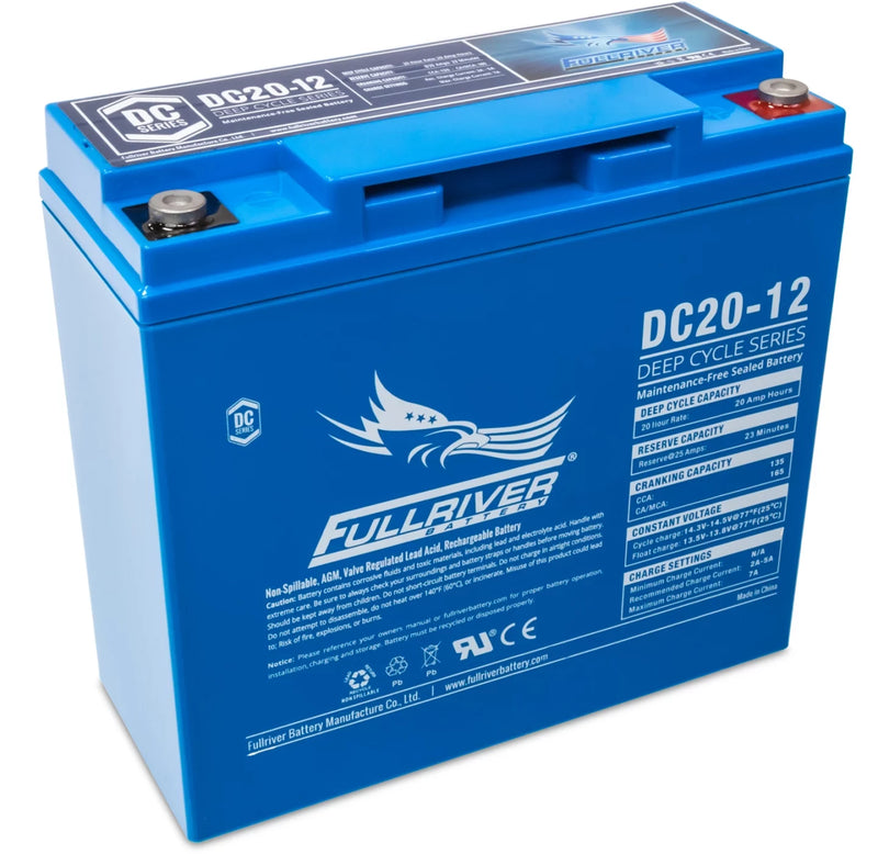 FULLRIVER DC20-12 12V 20AH Deep Cycle AGM Battery
