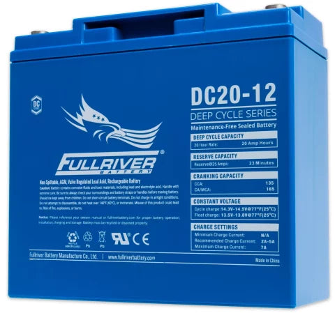 12V 20Ah Deep Cycle AGM Battery (DC20-12)