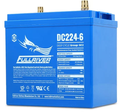 FULLRIVER DC SERIES 6V 224AH AGM BATTERY