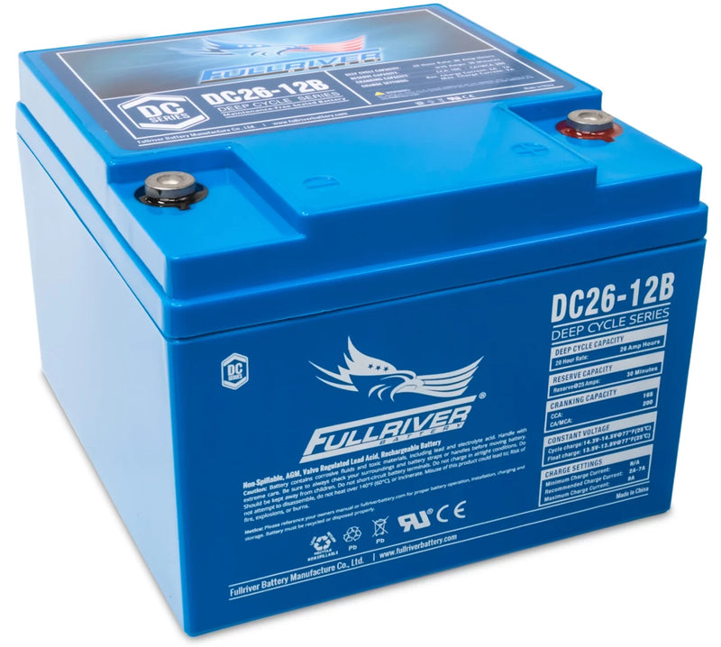 FULLRIVER DC26-12B 12V 26AH Deep Cycle AGM Battery