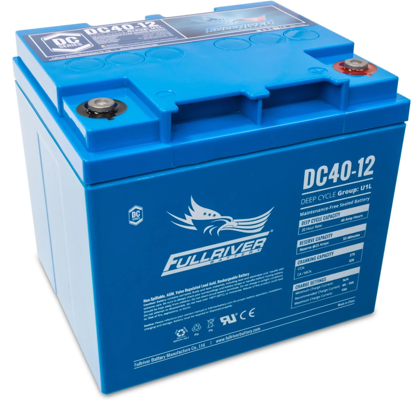 FULLRIVER DC SERIES 12V 40AH AGM BATTERY