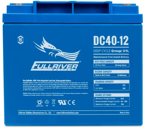 FULLRIVER DC SERIES 12V 40AH AGM BATTERY