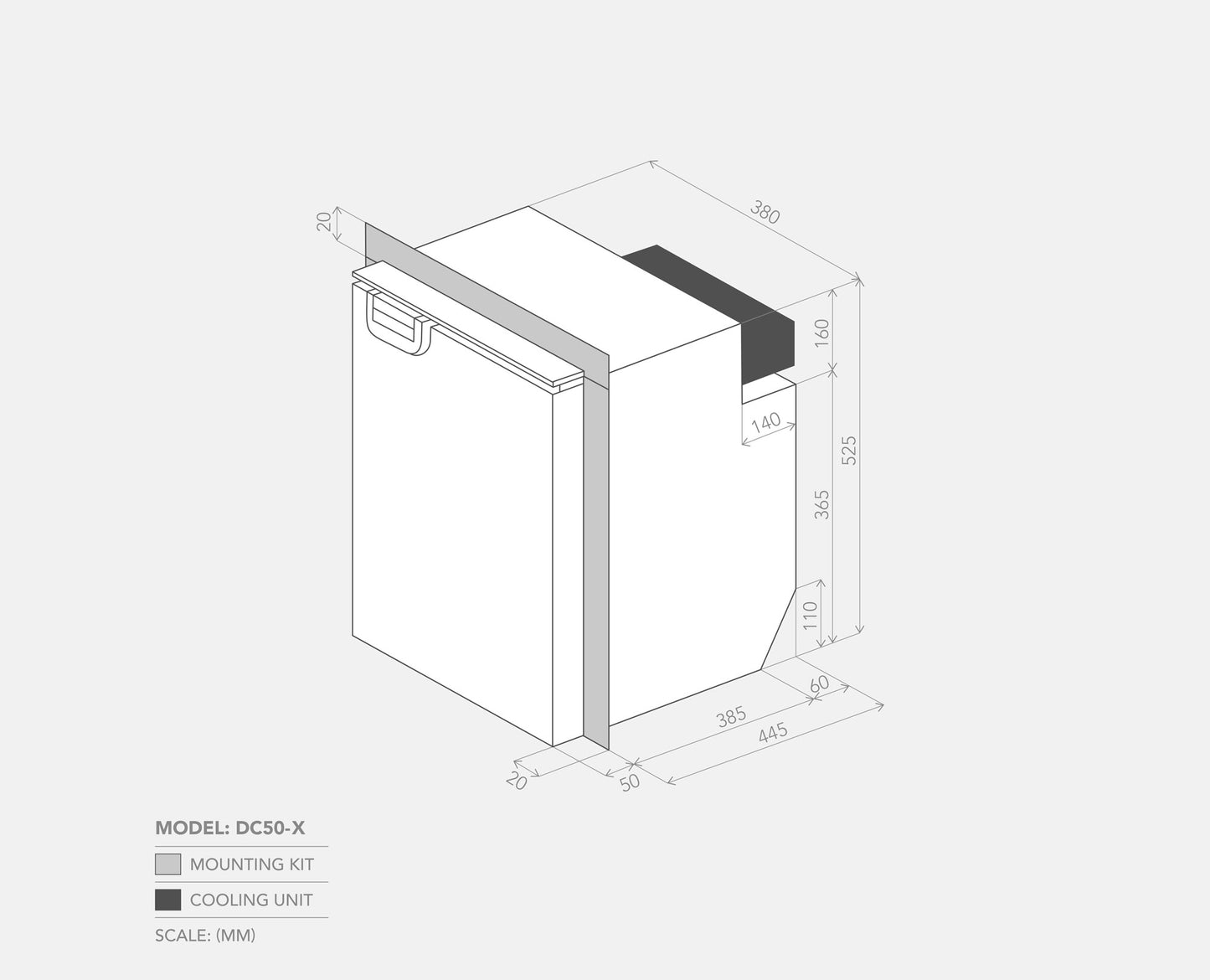 BUSHMAN DC50-X CARAVAN FRIDGE