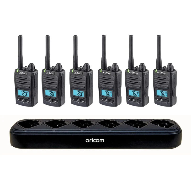 DTX600CHG6 6 × 5W UHF Radios + 6-Way Charging Station