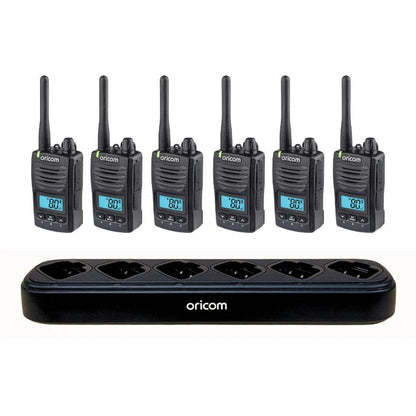 DTX600CHG6 6 × 5W UHF Radios + 6-Way Charging Station