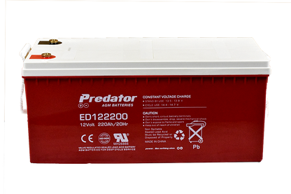 PREDATOR 12V 220AH DEEP CYCLE AGM BATTERY