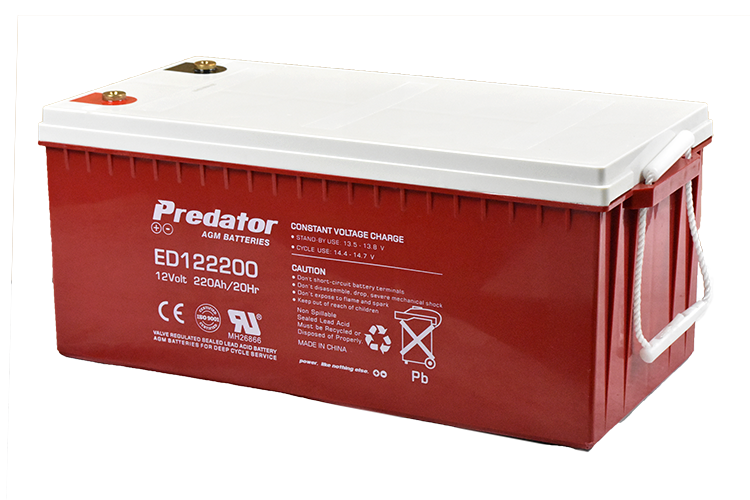 PREDATOR 12V 220AH DEEP CYCLE AGM BATTERY