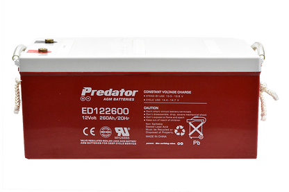 PREDATOR 12V 260AH DEEP CYCLE AGM BATTERY