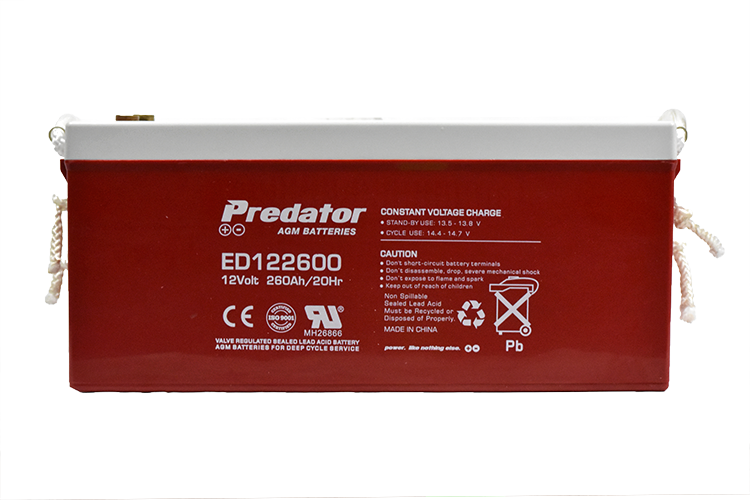 PREDATOR 12V 260AH DEEP CYCLE AGM BATTERY