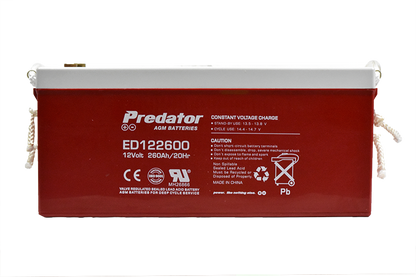 PREDATOR 12V 260AH DEEP CYCLE AGM BATTERY