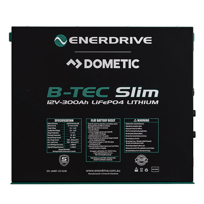 B-TEC 12V 300AH SLIMLINE LITHIUM BATTERY