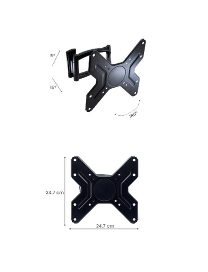 FULL MOTION SWIVEL TV WALL BRACKET SUIT 20 INCH - 43 INCH