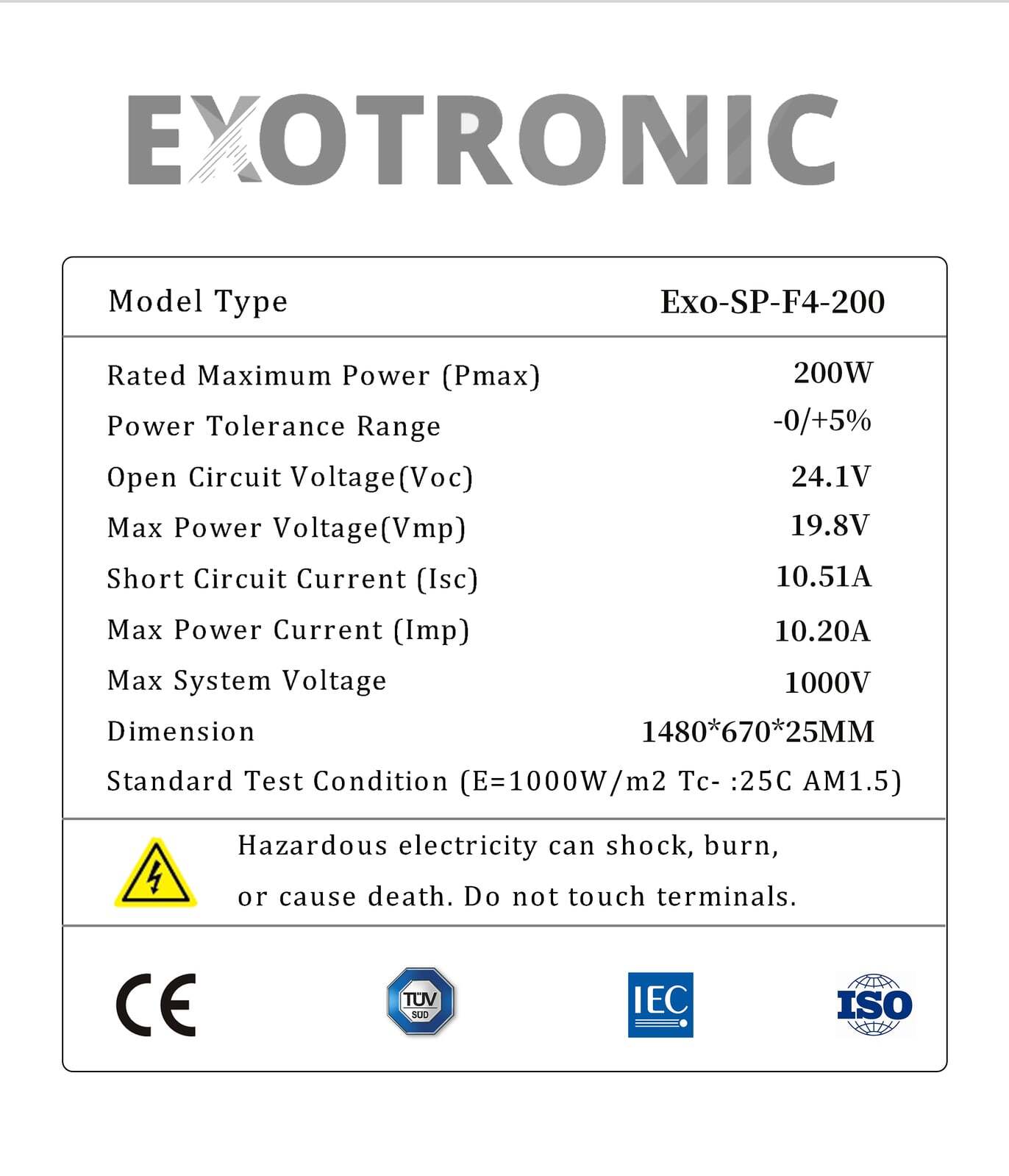 200W FIXED SOLAR PANEL