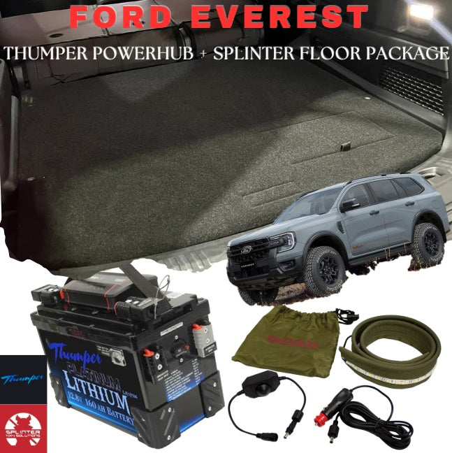 THUMPER POWERHUB + SPLINTER FALSE FLOOR PACKAGE – FORD EVEREST