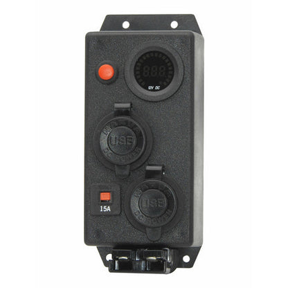 12V/24V VOLT CONTROL BOX - 2X DUAL USB + 50A ANDERSON