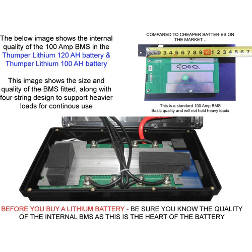THUMPER LITHIUM 100AH LiFePO4 BATTERY TWIN PACK + VICTRON IP65 SMARTSH