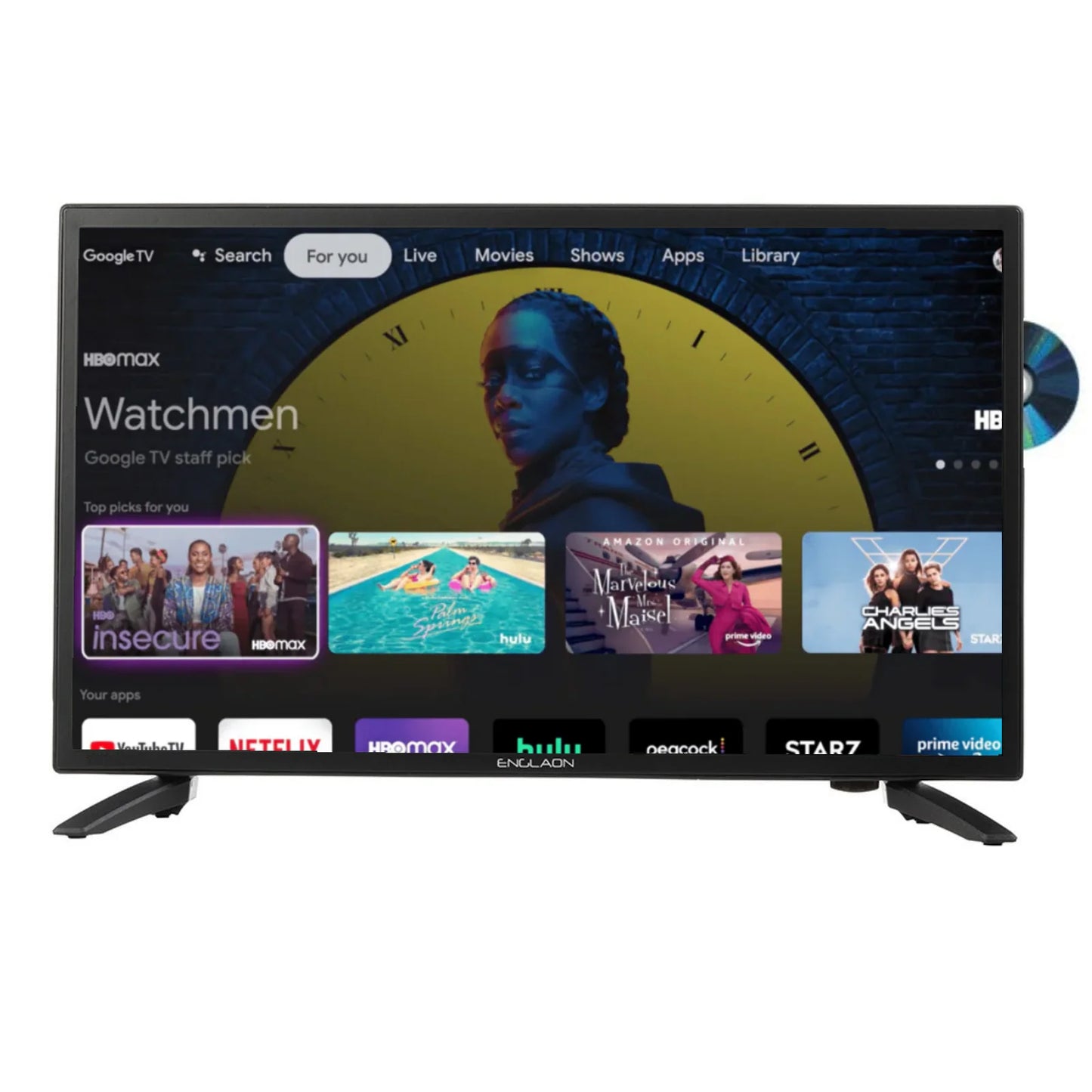 22’’ Full HD 12V Google TV With Built-in DVD Player, Chromecast & Bluetooth