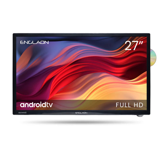 27" 12V FULL HD SMART TV WITH DVD + CHROMECAST + ANDROID 11