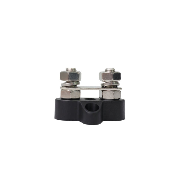 DUAL BLACK M8 POWER DISTRIBUTION POST WITH BRIDGE PLATE