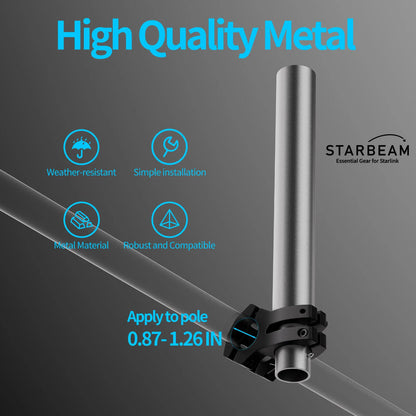 Starlink Mini Pole Clamp with Pole Extension