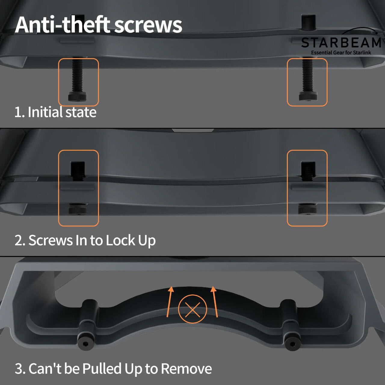 Starlink Mini Mobility Anti-Theft Kickstand Mount - Aluminium