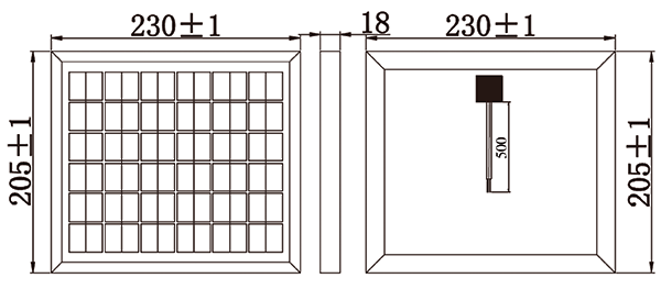 5W 12V MONOCRYSTALLINE SOLAR PANEL