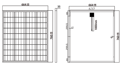 80W 12V MONOCRYSTALLINE SOLAR PANEL