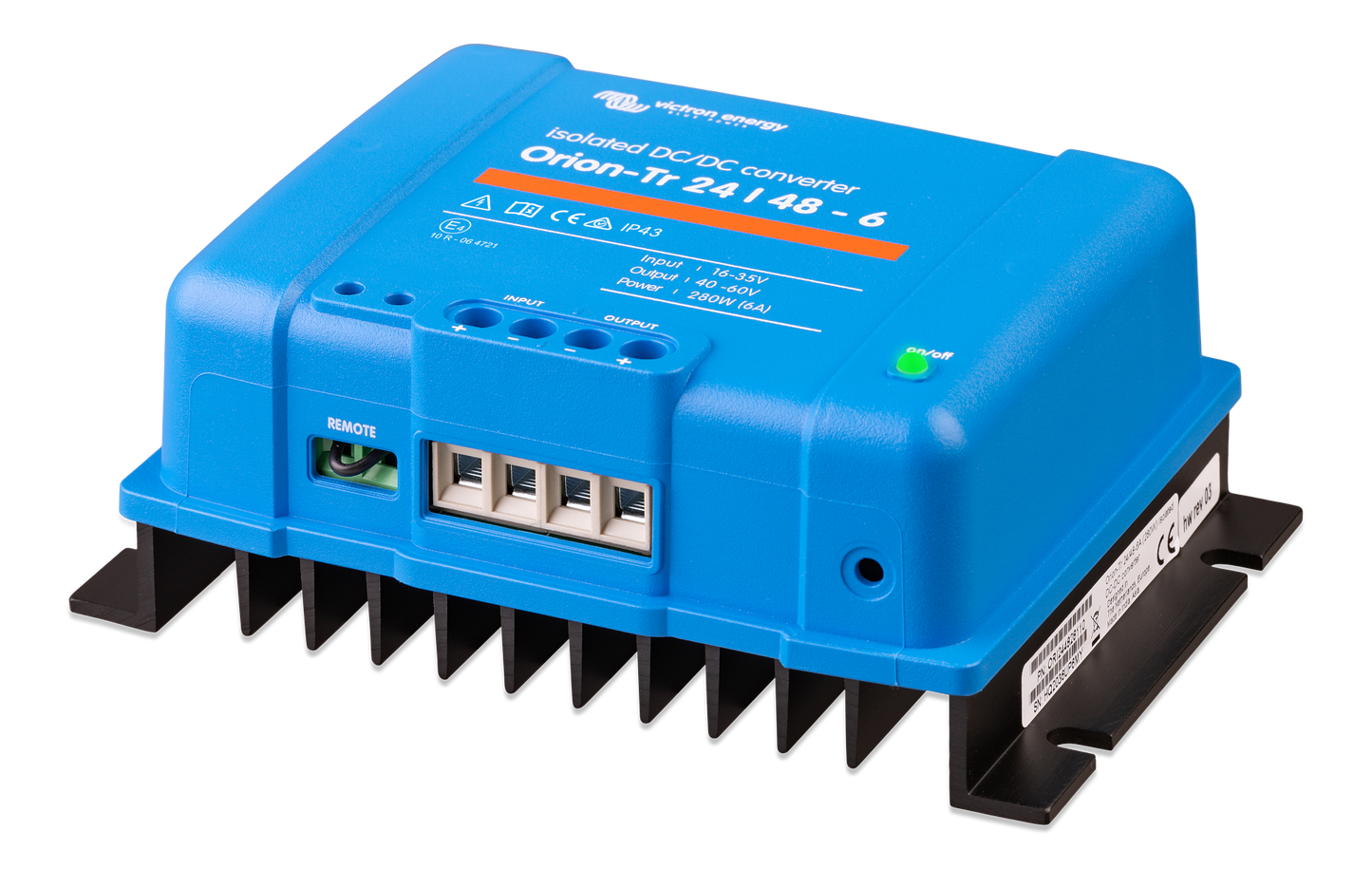 ORION-TR 24V TO 48V-6A (280W) ISOLATED DC-DC CONVERTER