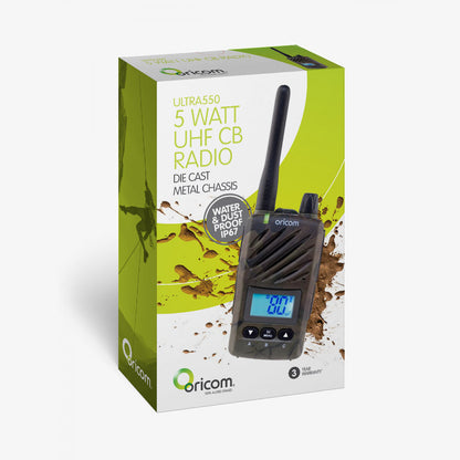 ULTRA550 IP67 5 WATT HANDHELD UHF CB RADIO - CAMO