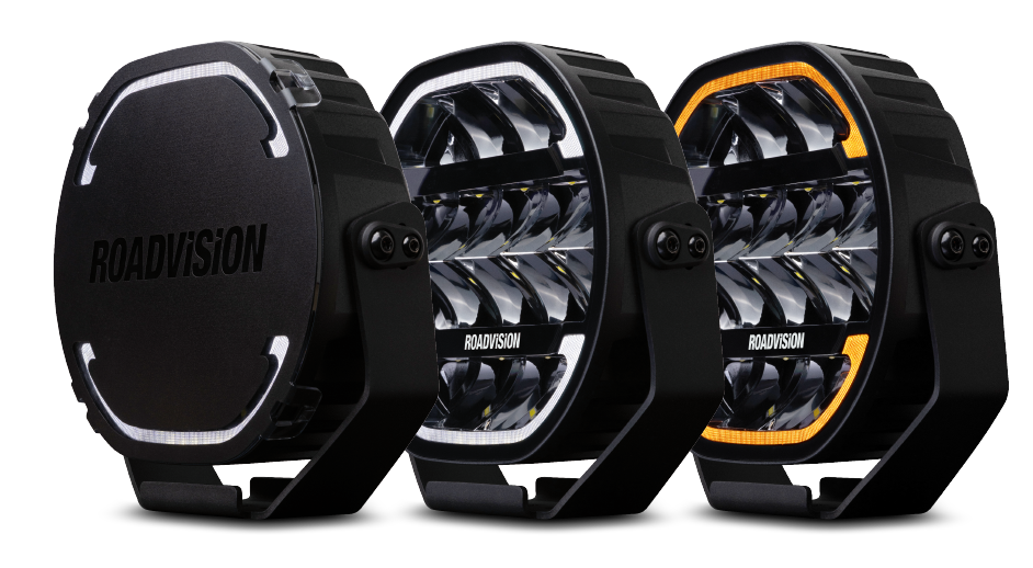 Dynamilux Series 8" LED Driving Lights (Pair) + Wiring Harness