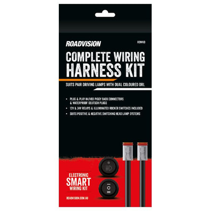 Stealth S8 Series Driving Lights (Pair) + Wiring Harness