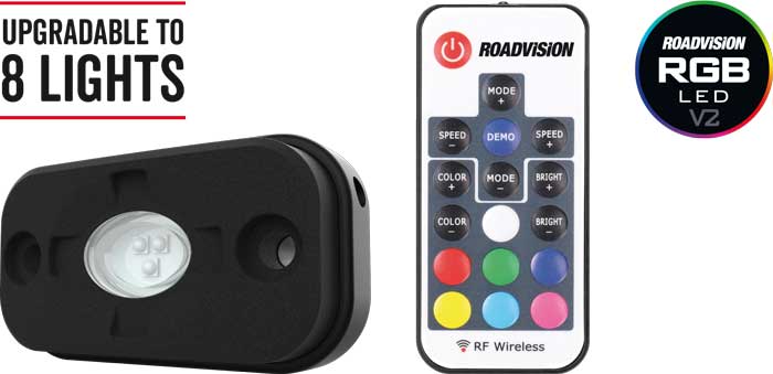 RGB LED ROCK LIGHT KIT V2 WITH RF REMOTE CONTROL