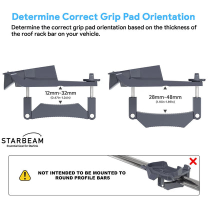 Starlink Gen3 Standard Roof Rack Mount - Aluminium Alloy
