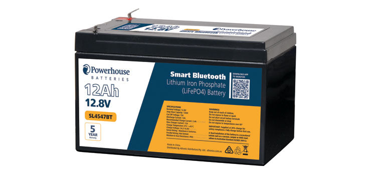 12V 12AH LITHIUM LIFEPO4 BATTERY + BLUETOOTH