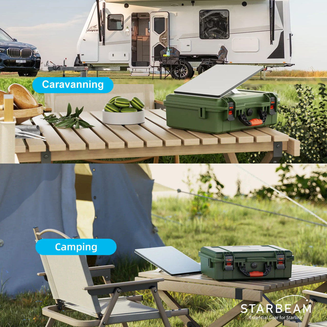 STARLINK MINI HARD PROTECTIVE TRAVEL CASE WITH STORAGE GREEN