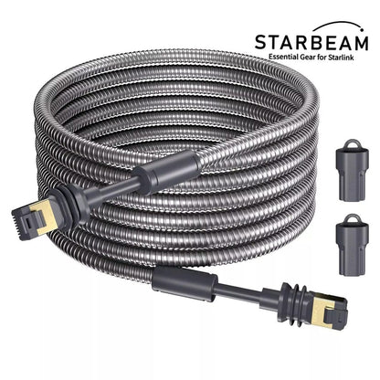 STARLINK GEN3 OUTDOOR ARMOURED STAINLESS STEEL SLEEVE ETHERNET LEAD