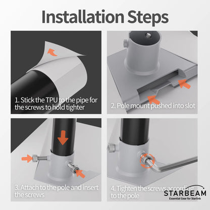 STARLINK GEN 3 STD PLASTIC POLE ADAPTER 37-48MM