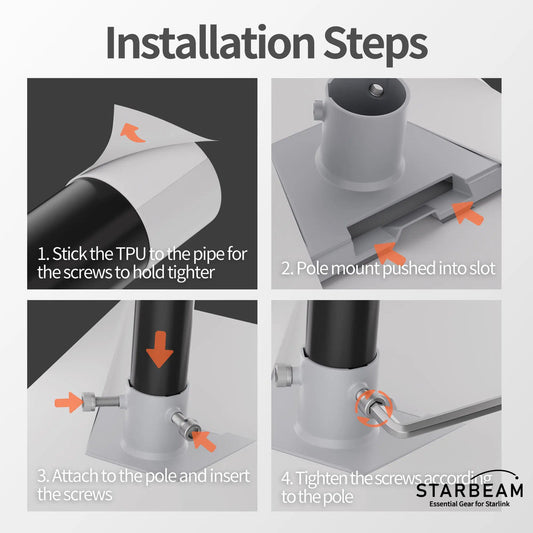 STARLINK GEN 3 STD PLASTIC POLE ADAPTER 37-48MM