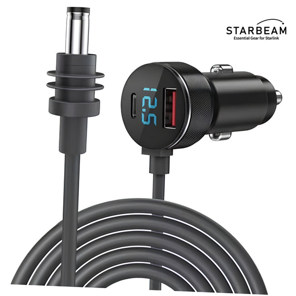 Starlink Mini 12/24V DC 3m Cig Power + LCD Screen