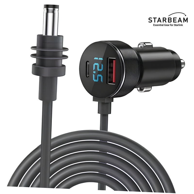 Starlink Mini 12/24V DC 3m Cig Power + LCD Screen