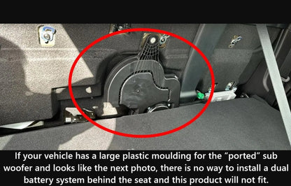 FORD RANGER (RA) PREMIUM AUDIO & RAPTOR BEHIND SEAT BATTERY MOUNT CUSTOM LITHIUM 100AH